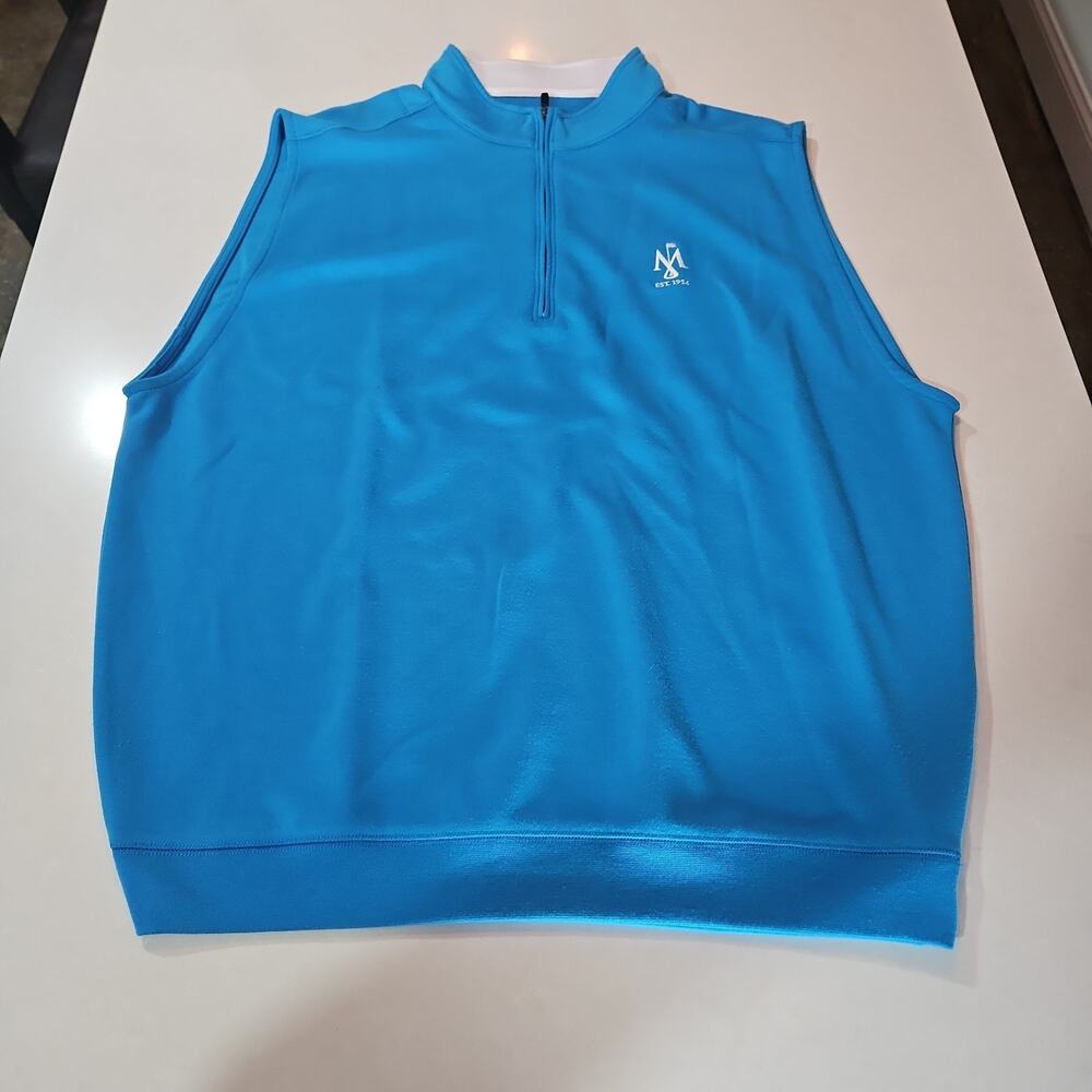 FootJoy FJ Vest Mens Size Large Gray 1/4 Zip Pullover Sweater Sleeveless w/ logo